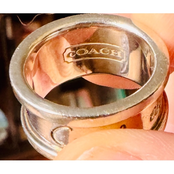 Coach Brand Sterling Silver Classic “1941” Wide Band
Ring Size 6 - Picture 4 of 10